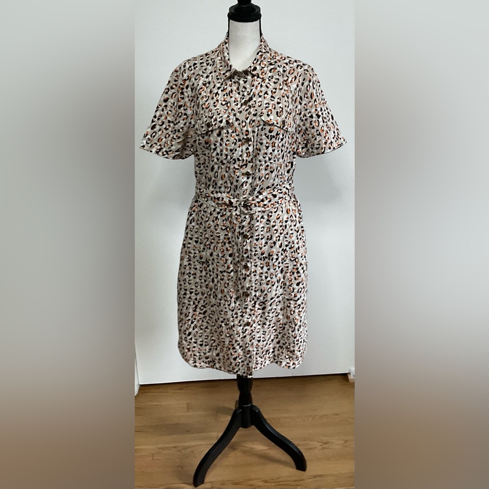 Karen Millen - Leopard Print Button-Up Dress